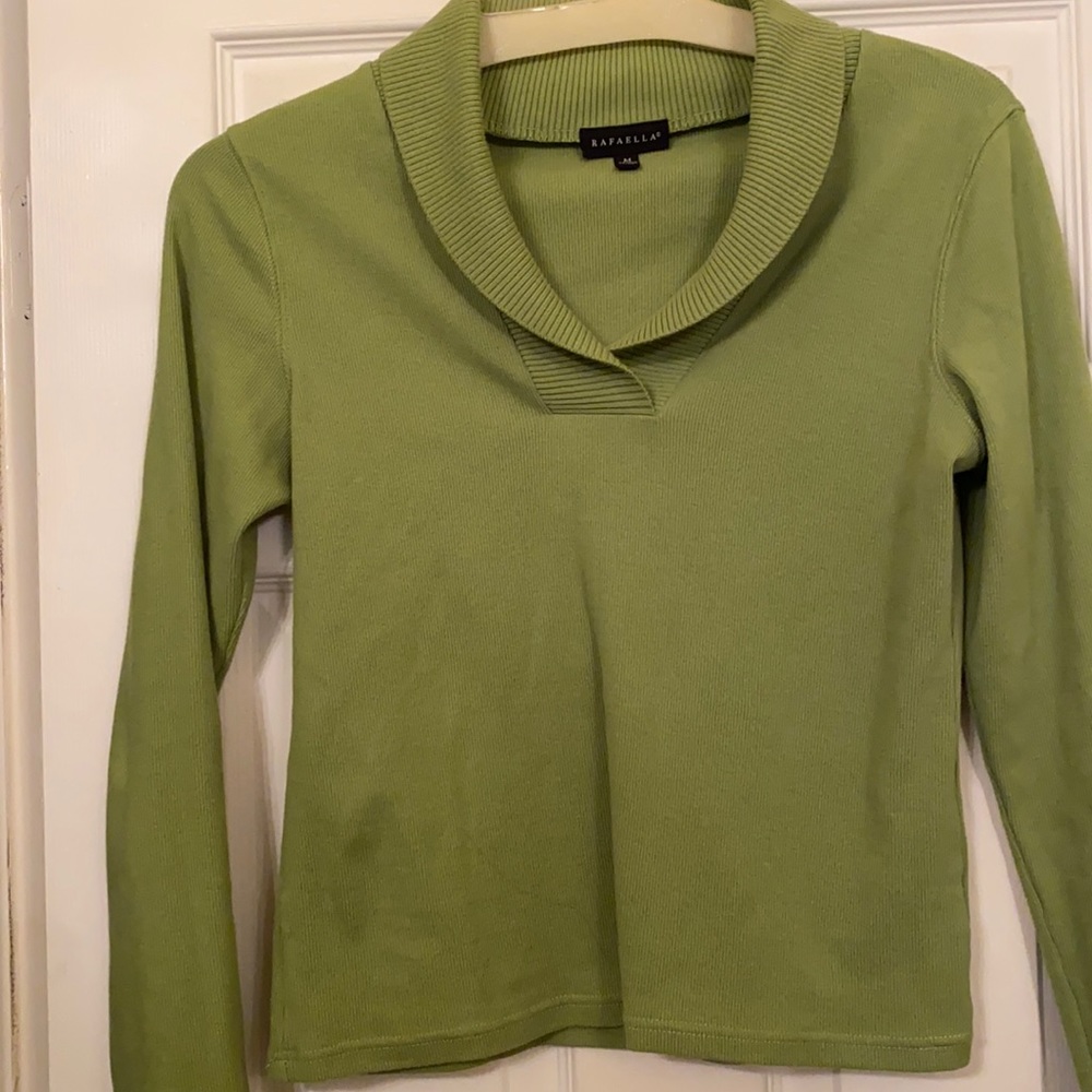 Rafaella Medium olive green light sweater